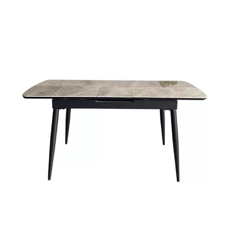 Modern 1/4/5/7 Pieces Dining Table Set with Grey Sintered Stone Top Scalable Dinette Set