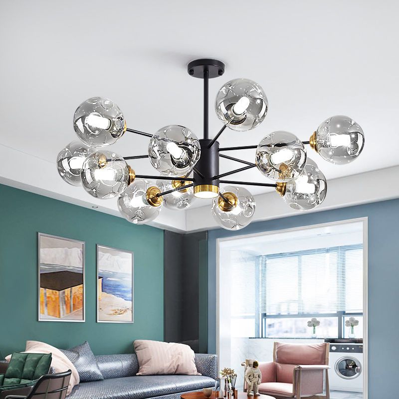 Lampade del lampadario in metallo sputnik moderno lampada sospesa per soggiorno