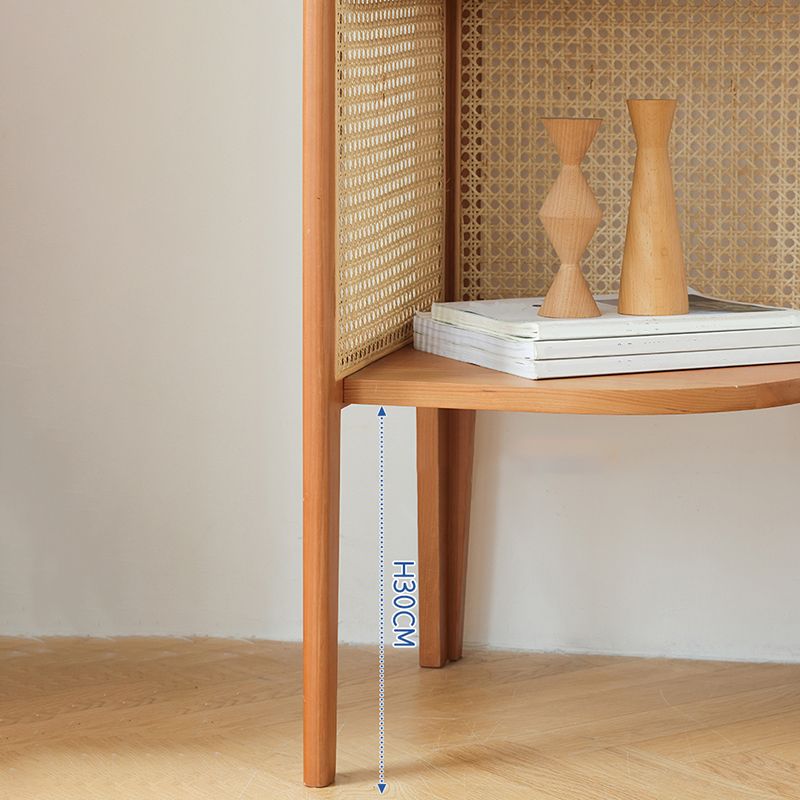 Corner Wooden 4-Tier Shelf Contemporary Bookcase with Shelves