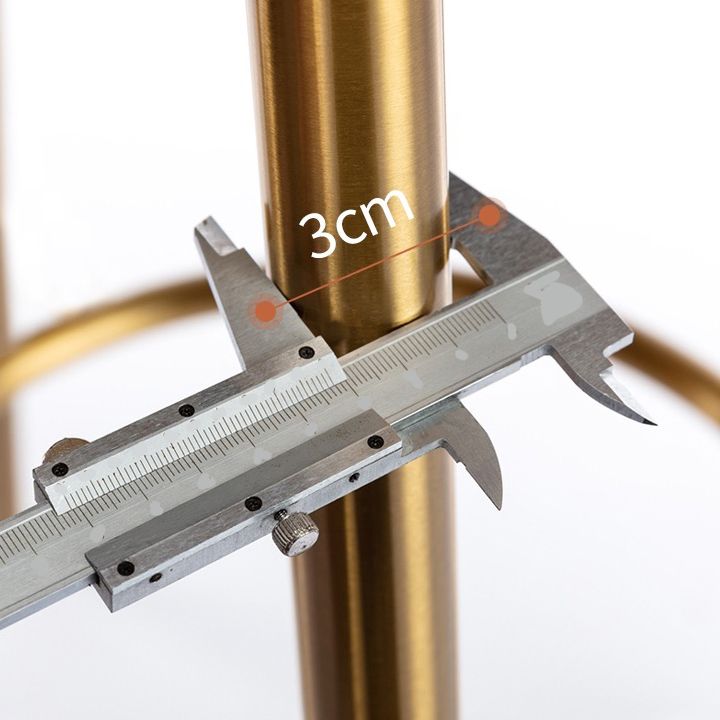 Nordic Glam Style Bar-stool Round Counter Bar-stool with Metal Legs for Home