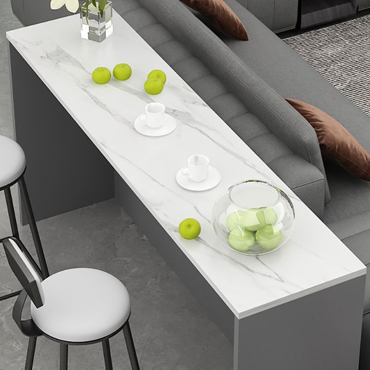 Indoor Contemporary Bar Dining Table Rectangle Stone Bar Table