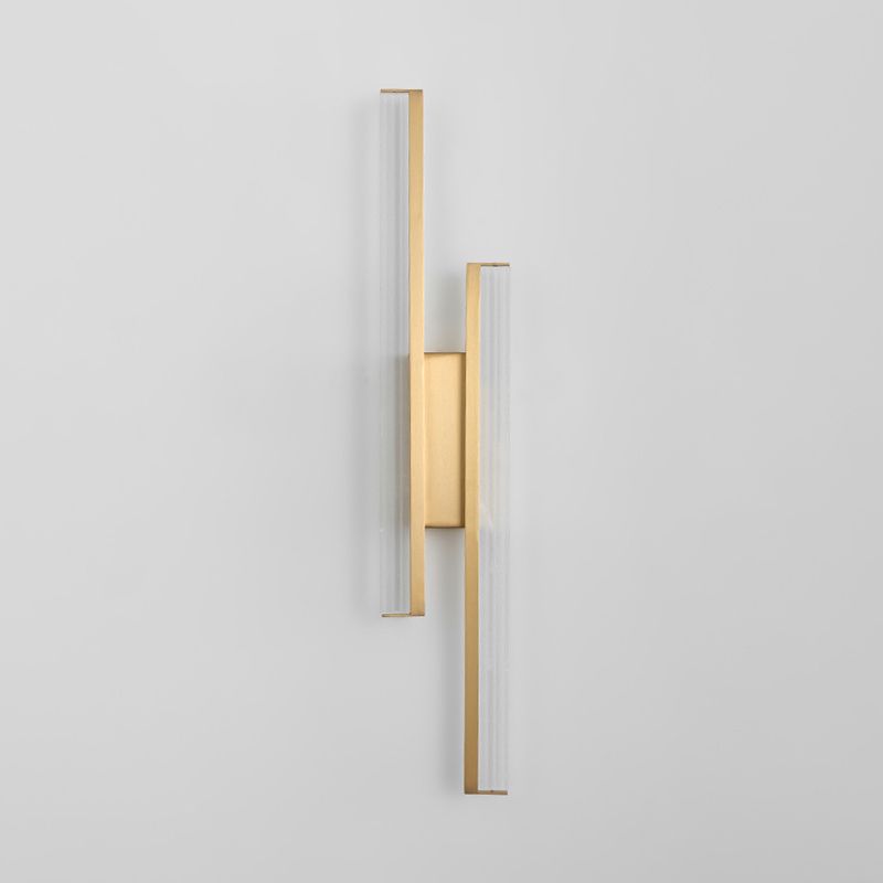 2-Light Linear Wall Light Modern Metal Wall Lights for Living Room