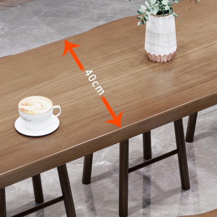 Modern Solid Wood Indoor Rectangle Double pedestal Bar Dining Table