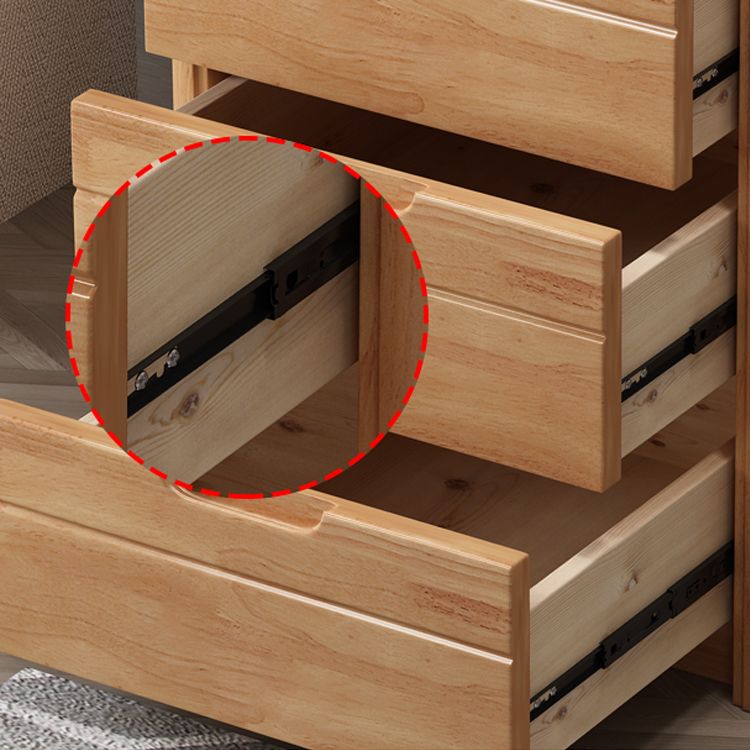 3 / 4 / 5 Drawers Lingerie Chest Vertical Solid Wood Storage Chest for Bedroom