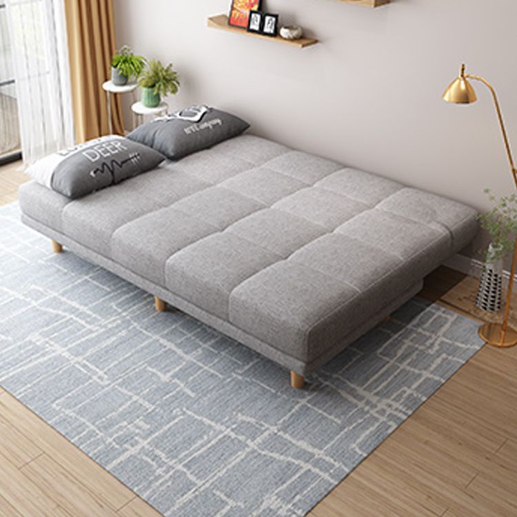 Scandinavian Foldable Futon Sofa Bed Bonded Leather Convertible Sofas