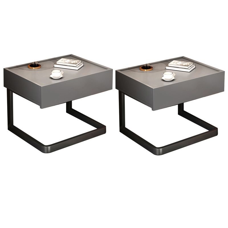 Drawers Included Night Table Glam Wood Nightstand with 1 Drawer