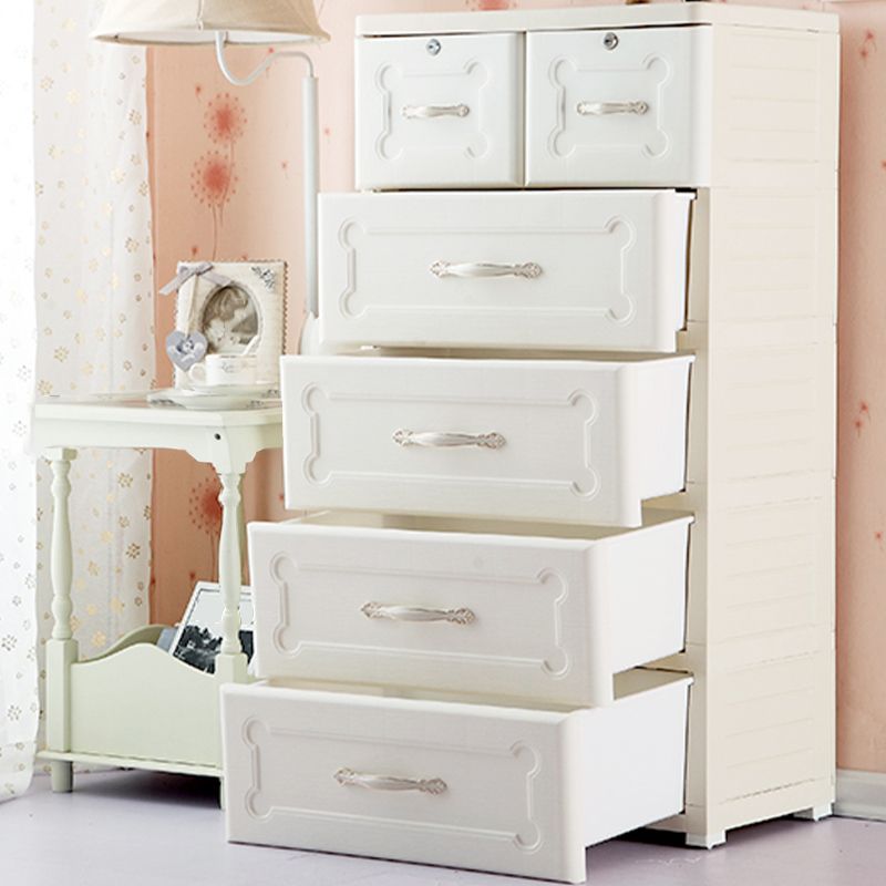 Plastic Storage Cabinet with Drawers Modern Cabinet for Home