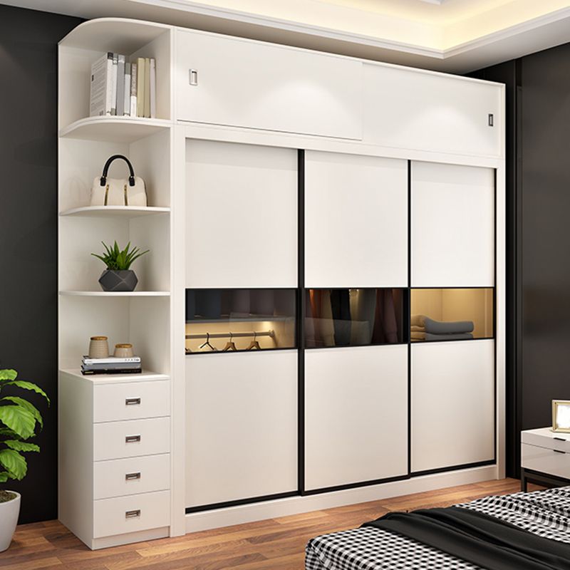 Contemporary Home Engineered Wood Wardrobe Freestanding Wardrobe Closet