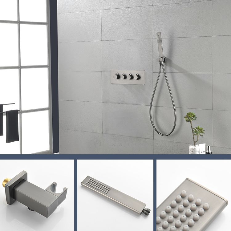 Modern Shower Trim Brass Body Jets Adjustable Shower Head Shower System
