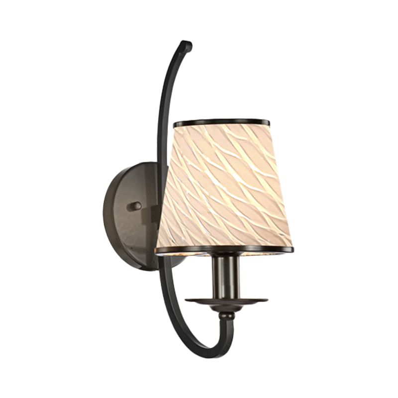 1 Kopfwandbeleuchtung mit Kegelschatten Beige/blau/grünes Glas zeitgenössischer Stil Korridorwandleuchte