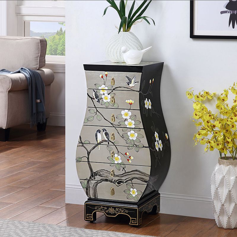 Classic Glam Storage Chest Solid Wood Dresser , 13.26 Inch Width