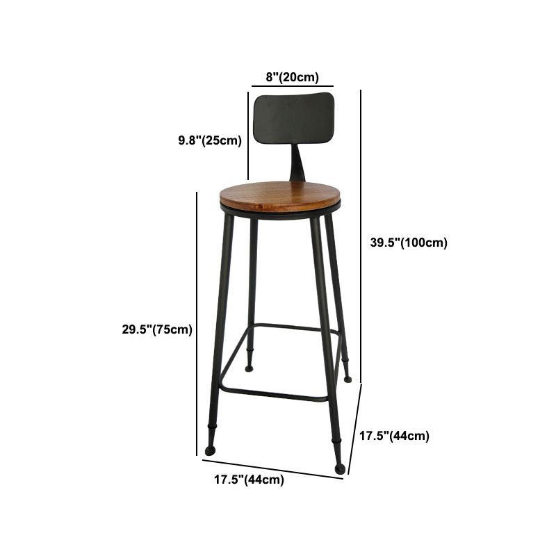 Industrial Style Solid Wood Bar Table Set 1/2/3/4 Pieces Counter Table with High Stools
