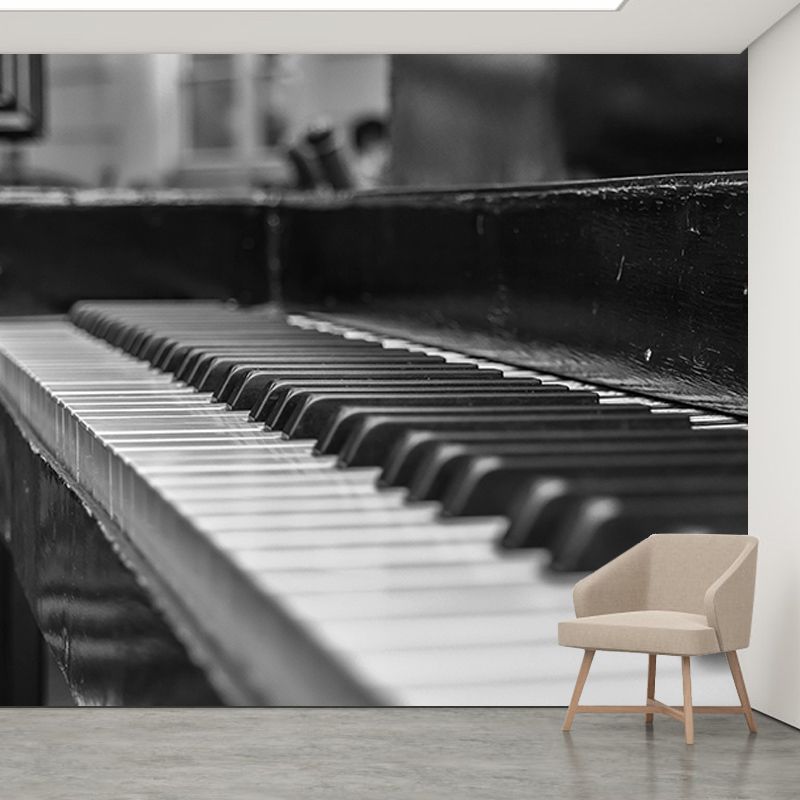 Piano Key 3D Horizontal Photography Mural Decorative Eco-friendly for Wall Decor