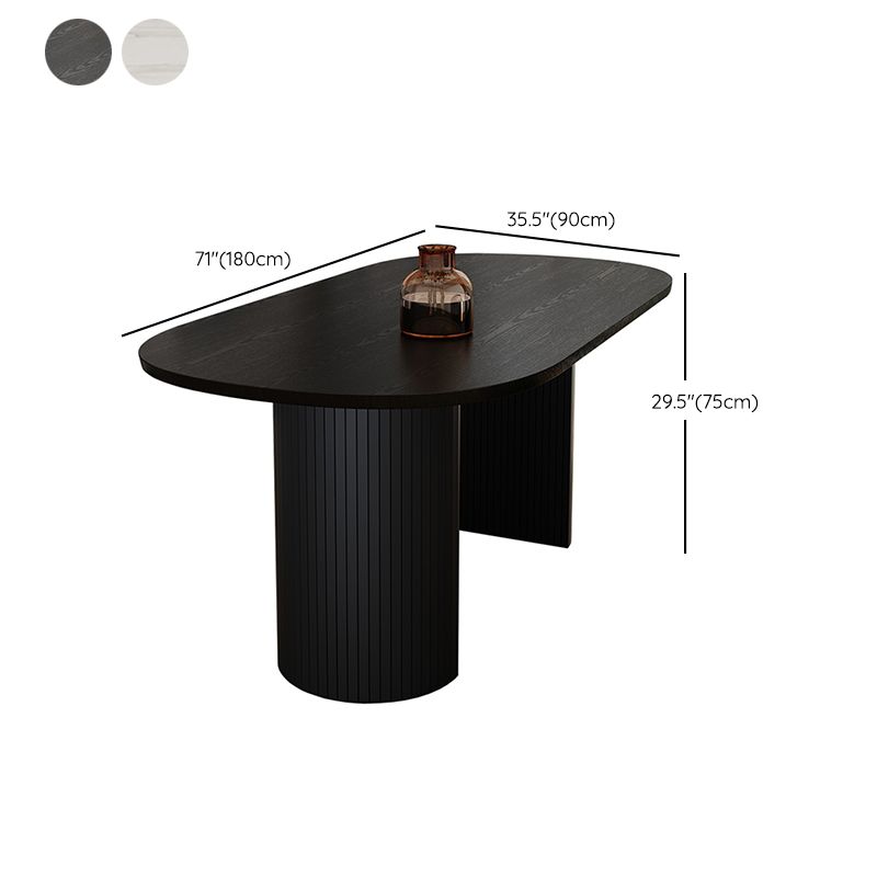 Double Pedestal Dining Table Modern Table for Home and Kitchen