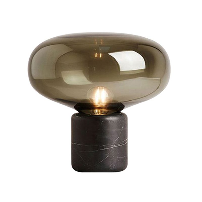 1 lampe de table de nuit géométrique légère lampe de table en verre de style moderne