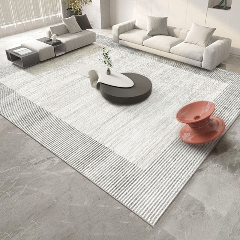 Modern Stripe Print Carpet Polyester Area Rug Stain Resistant Rug for Home Decor