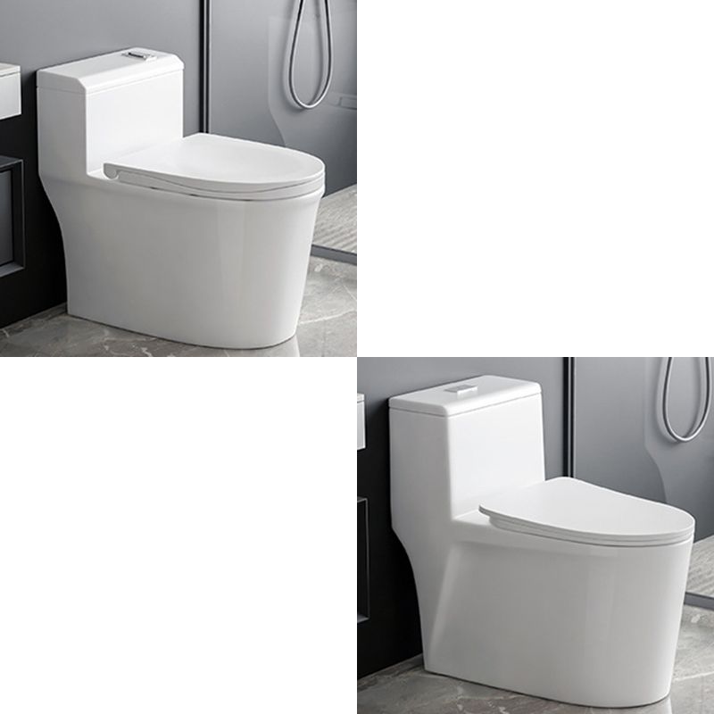 Contemporary Siphon Jet Toilet Bowl White Ceramic All-In-One Toilet