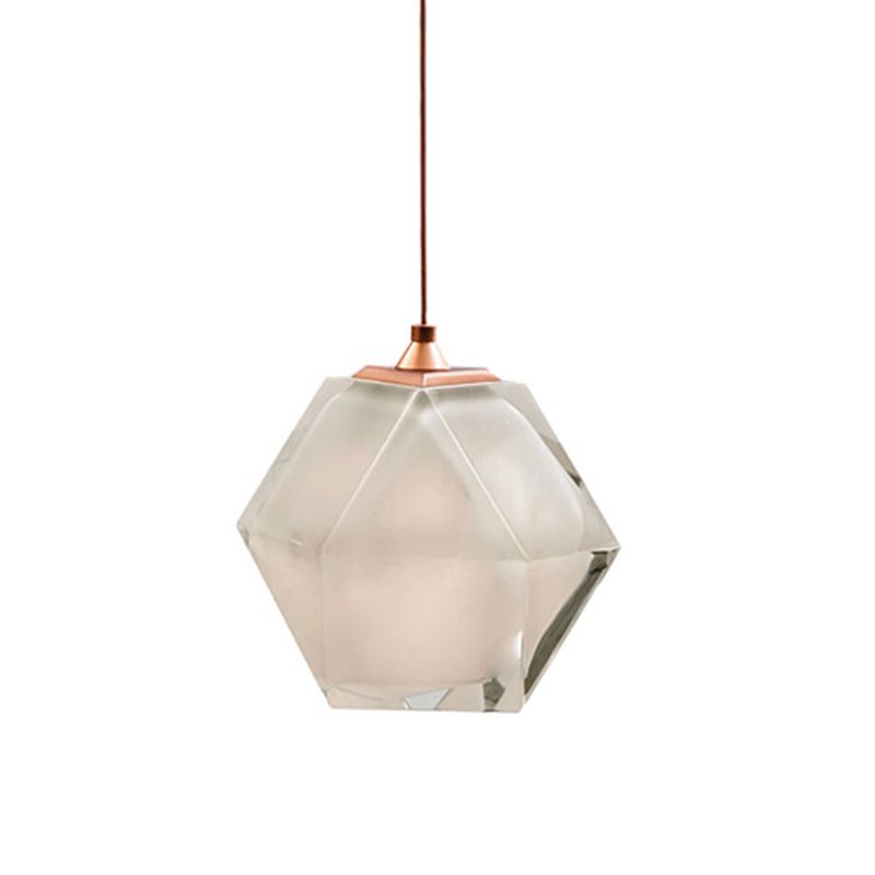 Geometric Hanging Light Nordic Glass Pendent Lighting Fixture for Sitting Room