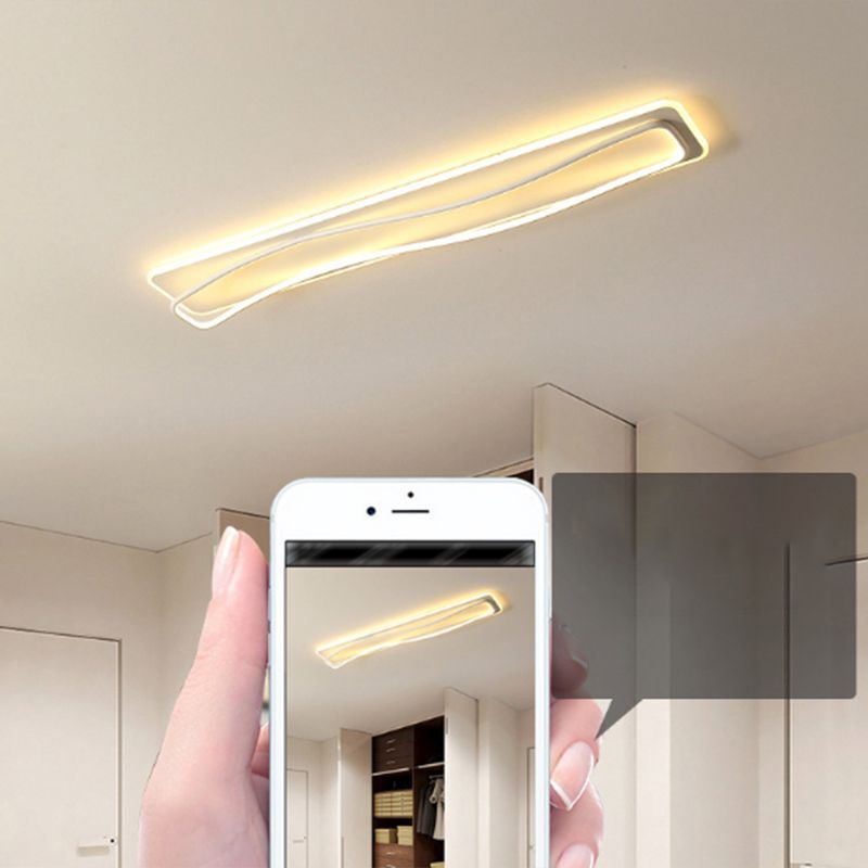 Modern Simple Style Iron Ceiling Light Rectangle Shape Ceiling Lamp for Living Room