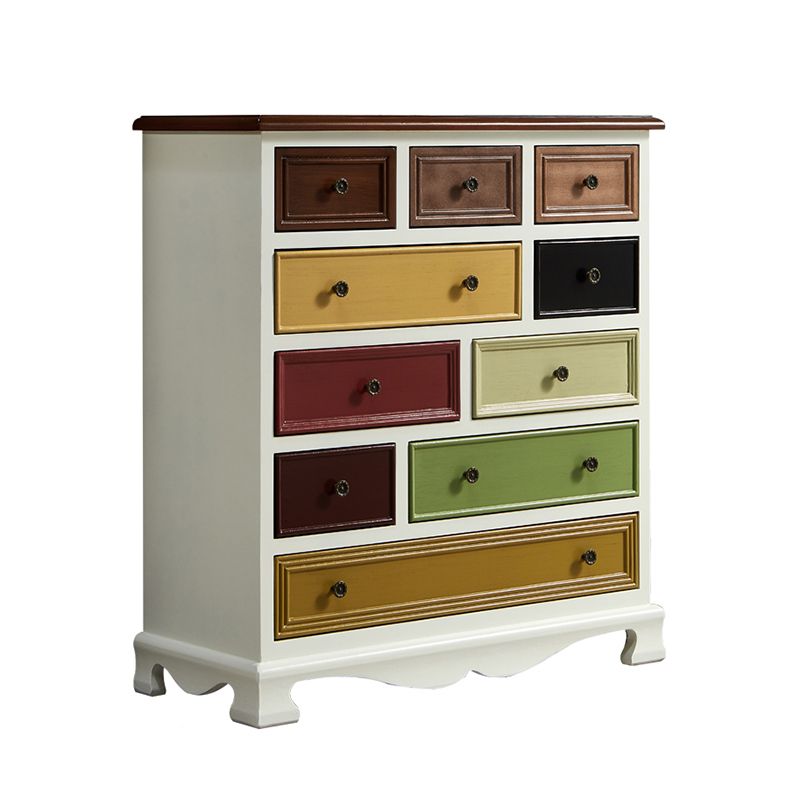 Traditional Storage Chest Dresser Wooden Storage Chest with Drawers for Bedroom