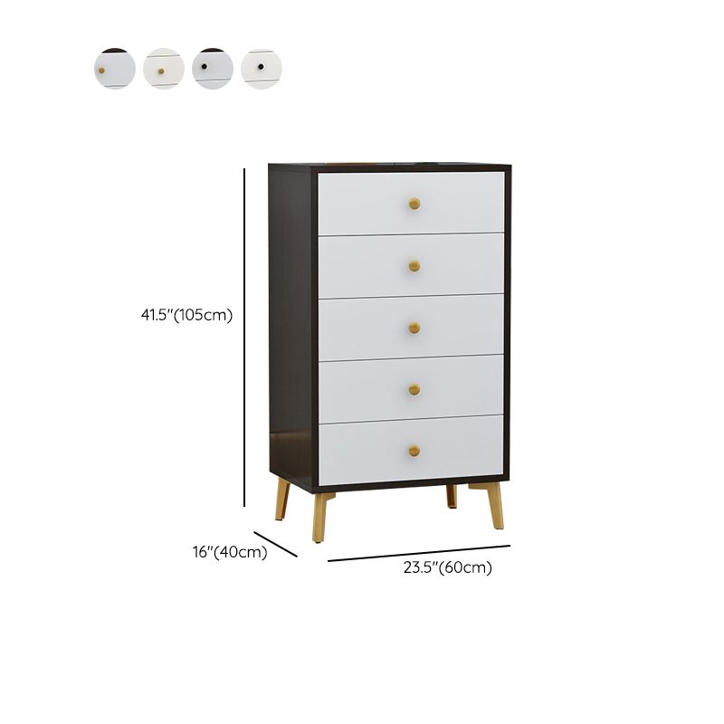 Classic Glam Storage Chest Manufactured Wood Dresser with Multi Drawers