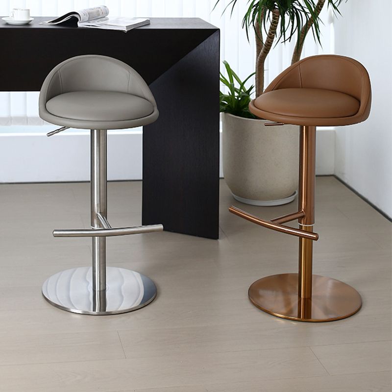 Adjustable Height Bar Stool Contemporary Dining Stool with Footrest