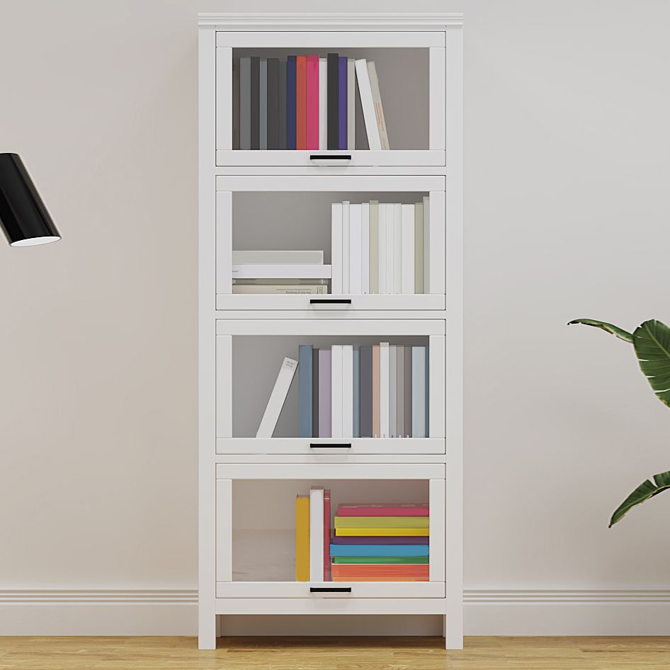 Modern Solid Wood Bookcase, Door Bookshelf for Any Room, 24" L X 12" W