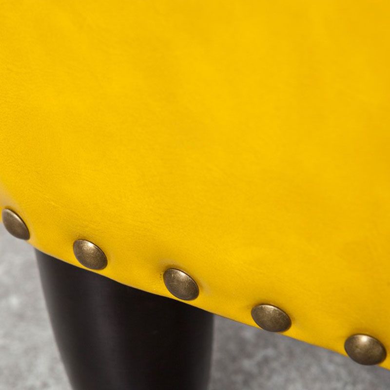 Leather Standard Stool Modern Style Simple Household Square Footstool