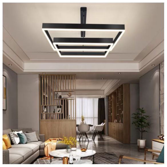 Moderno Minimalista Estilo múltiples cuadrados Costros de iluminación colgante Kit de luz de colgante de metal