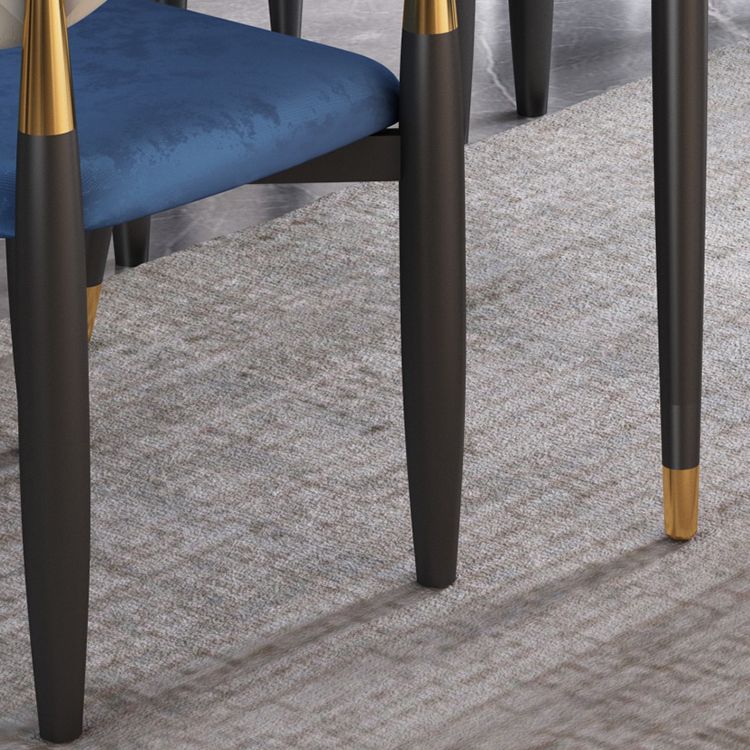 Contemporary Metal Dining Room ArmChairs Open Back Dining Side Chair for Home Use