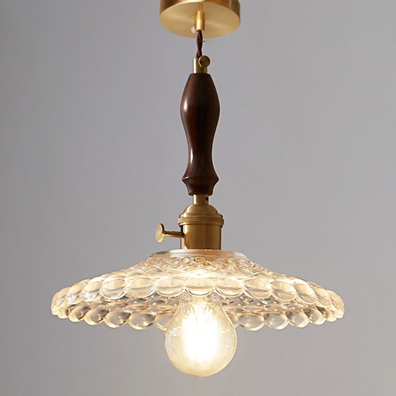 Coppa di vetro Copertura Ombra appeso Luci sospese in stile industriale 1 lampada appesa alla luce per camera da letto