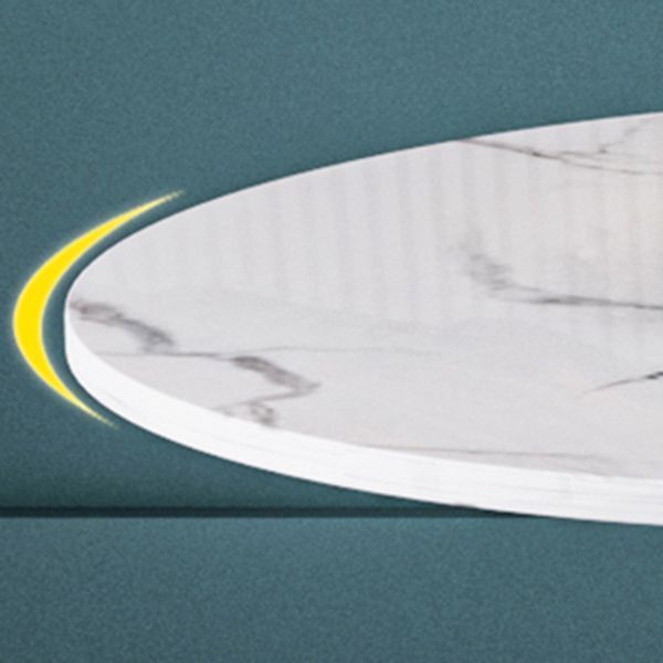 Sintered Stone White Dining Table Luxury Tulip Base Table for Dining Room