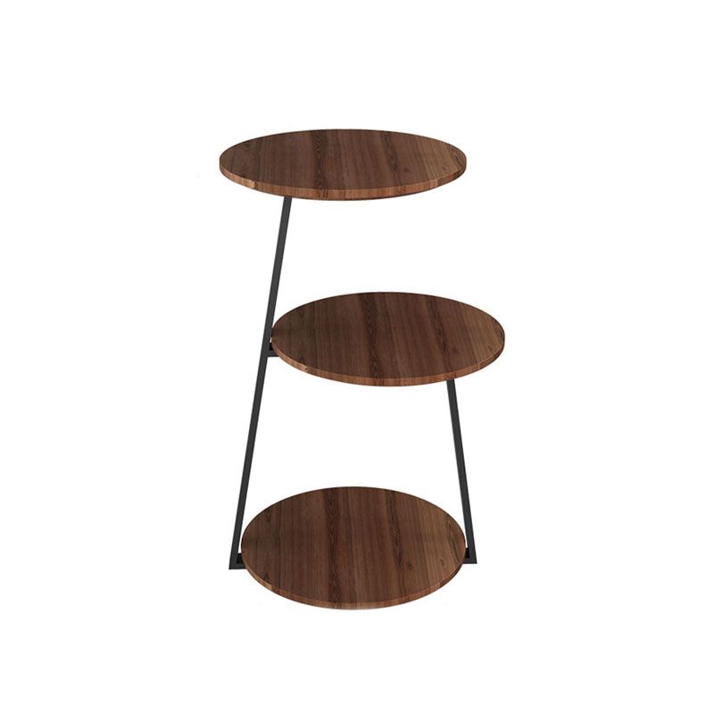 14.56 inch Wide Scandinavian Style Side End Table Metal Abstract Side Accent Table