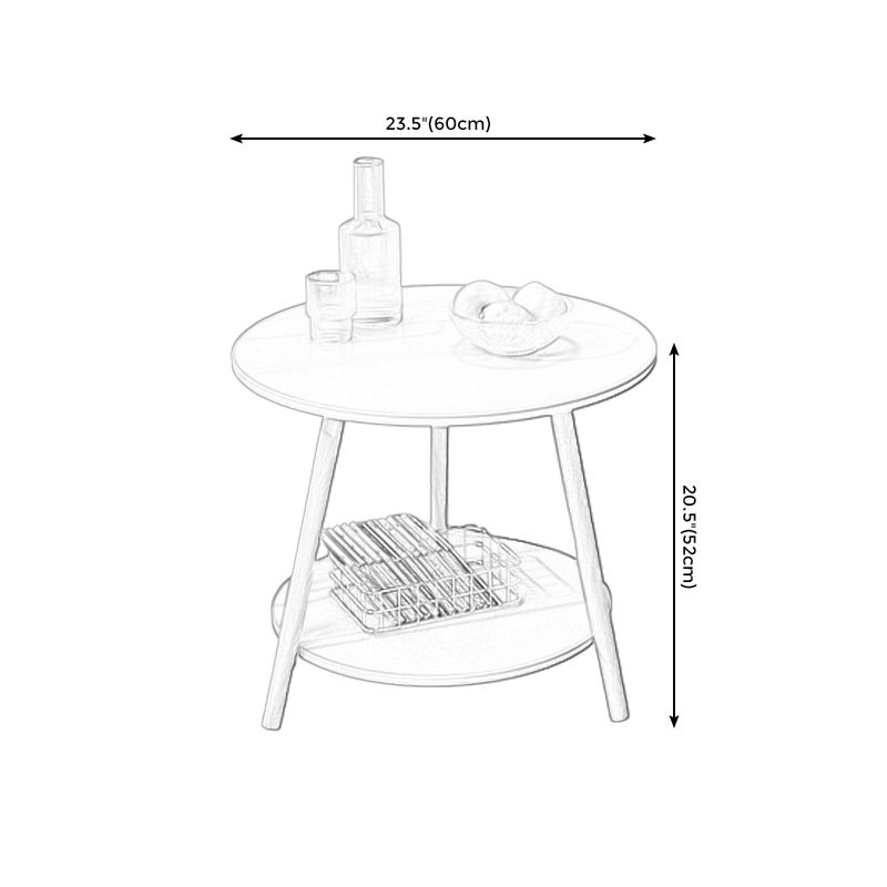 Traditional Style Cocktail Table Artificial Wood White/yellow/natural Color Coffee Table