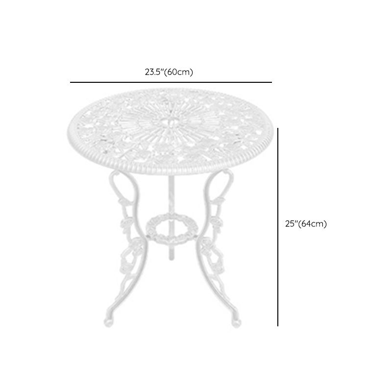 Modern Waterproof Geometric Courtyard Table Aluminum Frame Outdoor Table