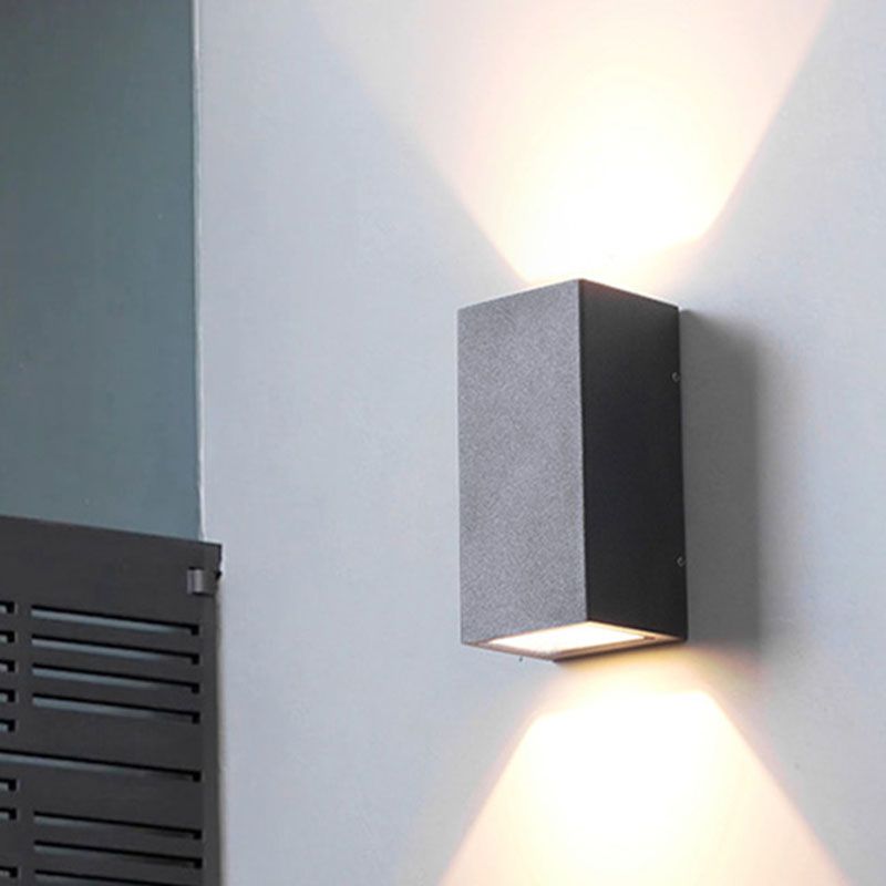 Moderne Metall 2-Licht-Wandhalterung Lampe schwarze Wandleuchten für Balkon