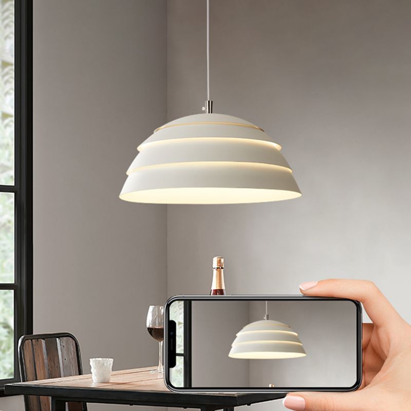 1 Light Bowl Shade Hanging Light Fixture Living Room Bedroom Modern Simple Pendant Light