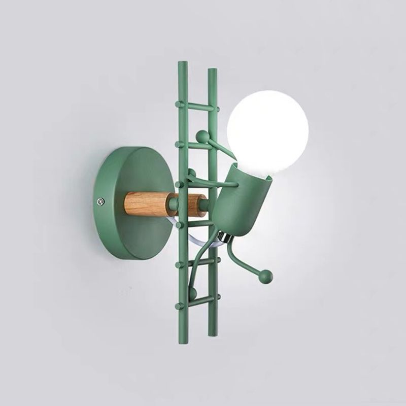 Metal Unique Shape Wall Light Kid Style 1 Light Wall Light Sconce