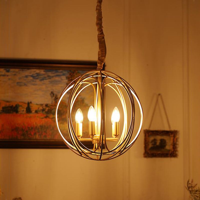 Lampe à lustre suspendue traditionnelle Global Iron Suspension Prendante Pendante