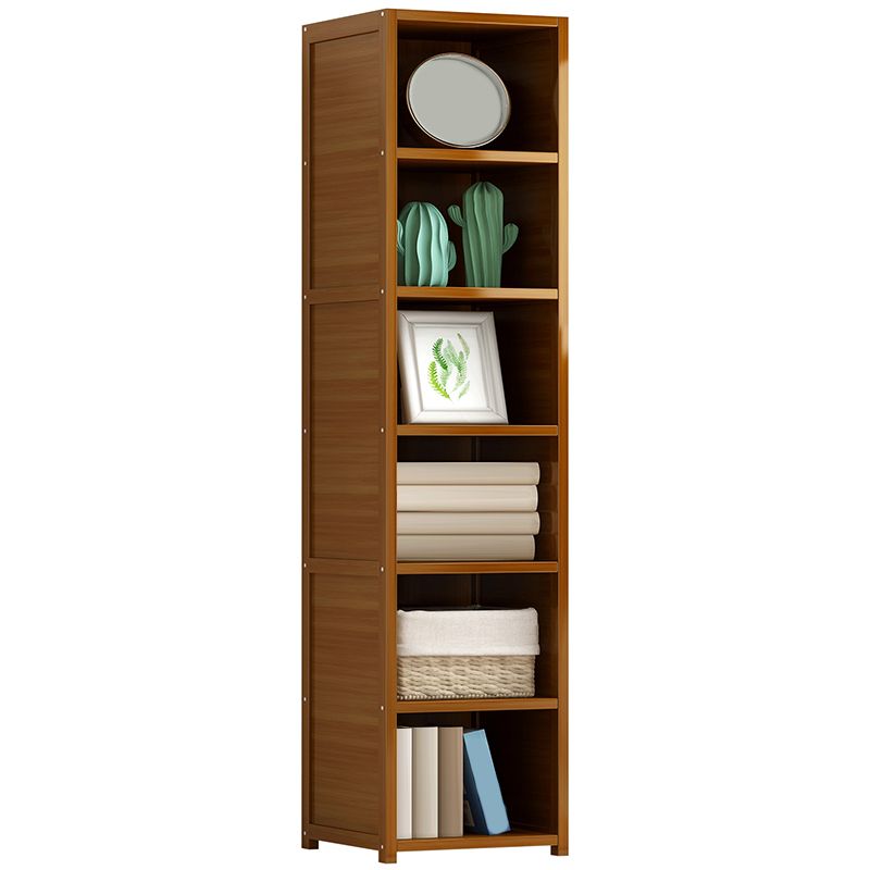 11.8"W Rectangle Accent Chest, Brown Mid-Century Modern Cabinet with Shelves