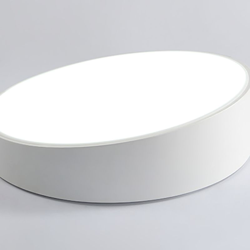 Plafonnier LED de style moderne en métal à encastrer géométrique en blanc