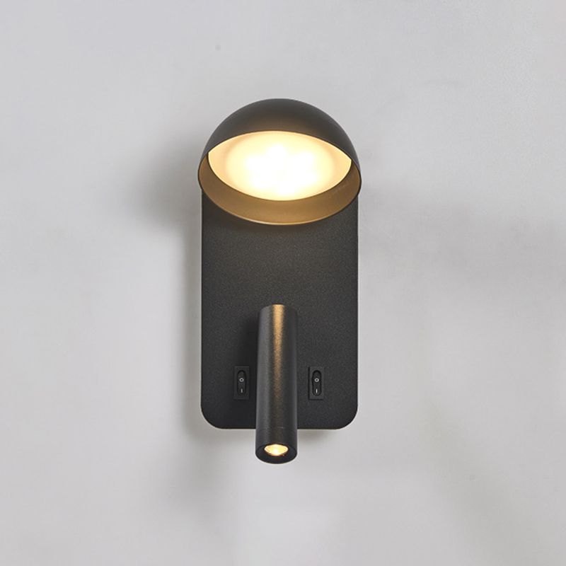 Modern Style Cylinder Shape Wall Sconce Metal 2 Lights Sconces for Bedroom