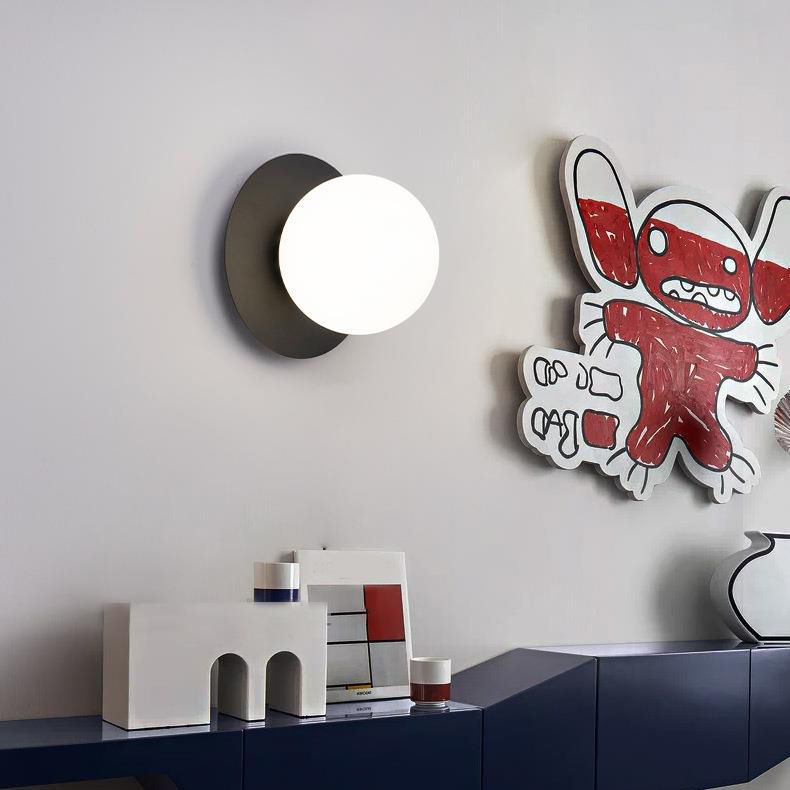 Global Wall Mount Light Fixture Simple Glass 1 Light Wall Mount Lamp