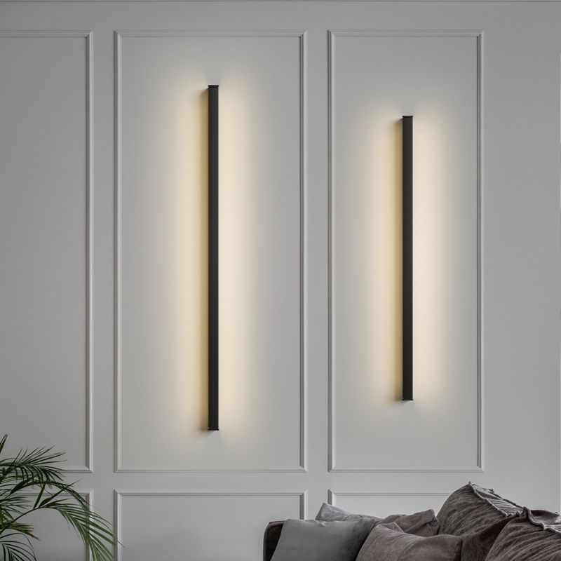 Metallic Linear Wall Light Fixture Modern Style Wall Light Sconce for Living Room