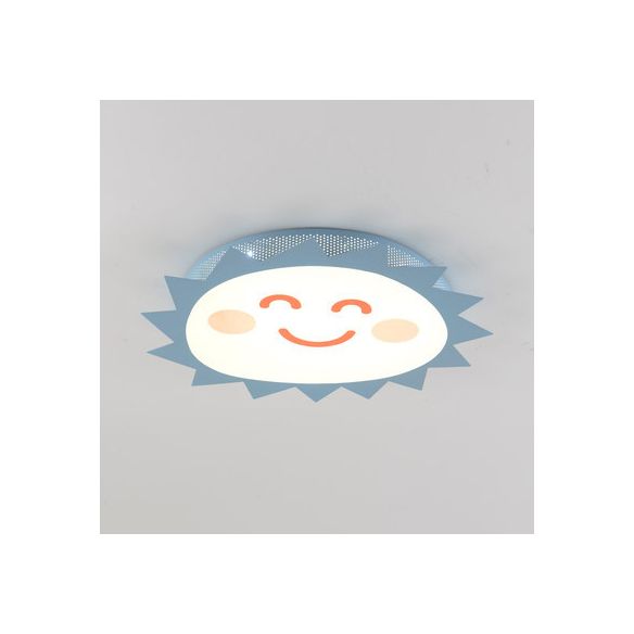 Cartoon sourire soleil encastré lumière acrylique Eye Guard LED plafonnier de jardin d'enfants