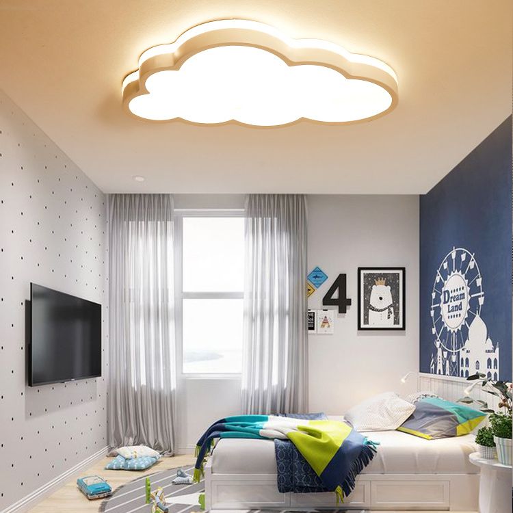 Luz de techo de montaje en la nube 1 Luz de techo de montaje nórdico de acrílico ligero de acrílico para dormitorio