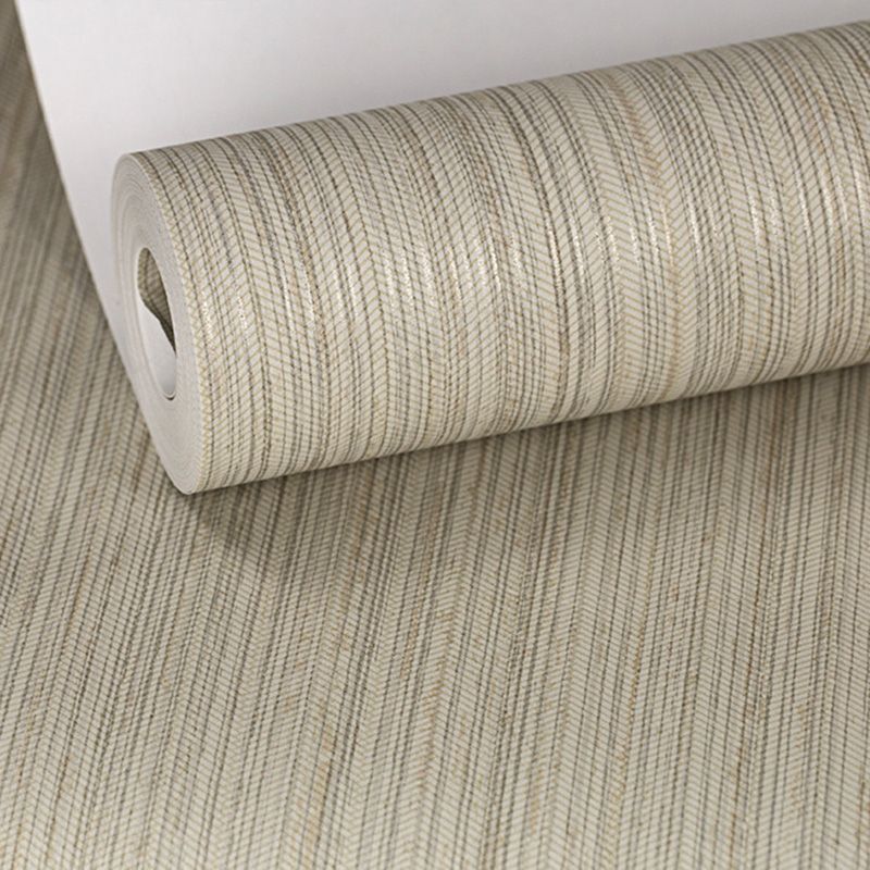 Water-Resistant Latitudinal Stripe Wallpaper Non-Woven Fabric Modern Wall Covering for Dining Room