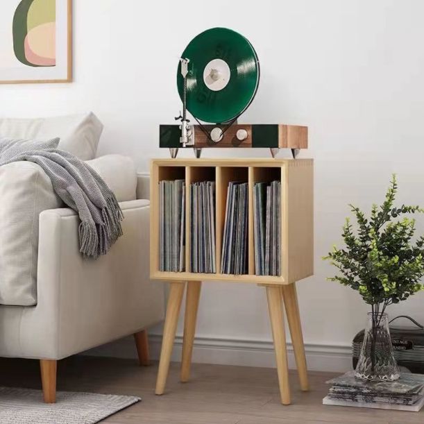 Contemporary Style Standard Bookcase Wooden Vertical Closed Back BookShelf