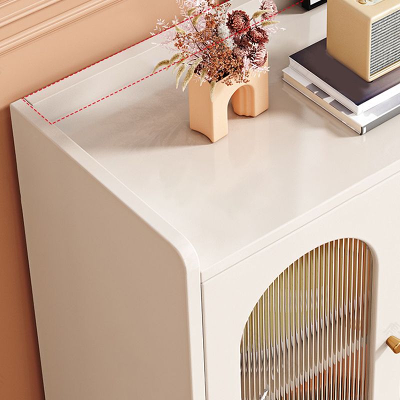 White Sideboard Cabinet Adjustable Shelving Sideboard Cabinet with Glass Doors