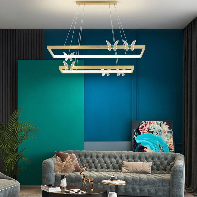 Modern Tiered Pendant Lighting Fixtures Metal Chandelier Lighting